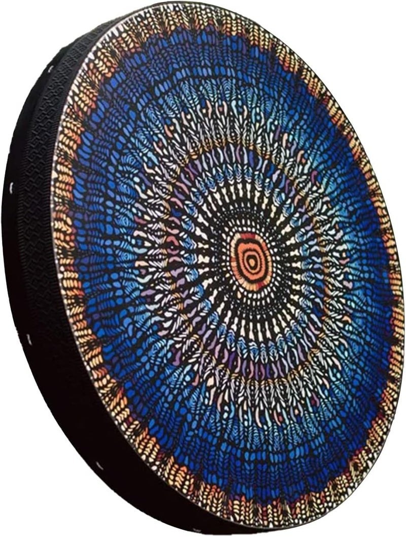 Firlar Shaman Drum, 10 Inch Hand Drum With Drum Stick, Alchemy Moon Drum For Spiritual Music, Reflection Meditation (Blue-A) - Image 1